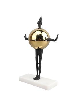 现代约抽象大简理石金属盔甲人雕1058塑居摆件客物厅玄关书房家装