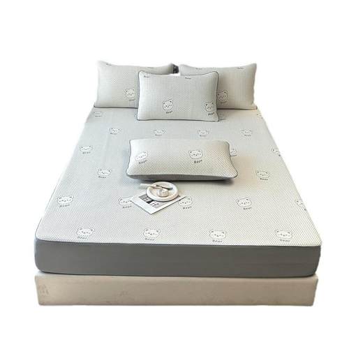 夏季凉豆豆冰丝凉席夏天2024新款家用折叠空调提花软席子可机水洗