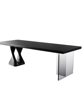 诚宏侘寂风全实木茶桌椅组合一桌五椅家用大板茶桌全套办公泡茶桌