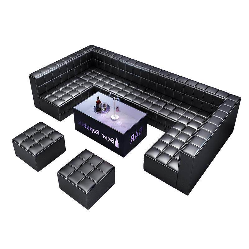 ktv沙发私人影院酒吧夜总会包厢清吧歌舞厅茶几组合实木商用