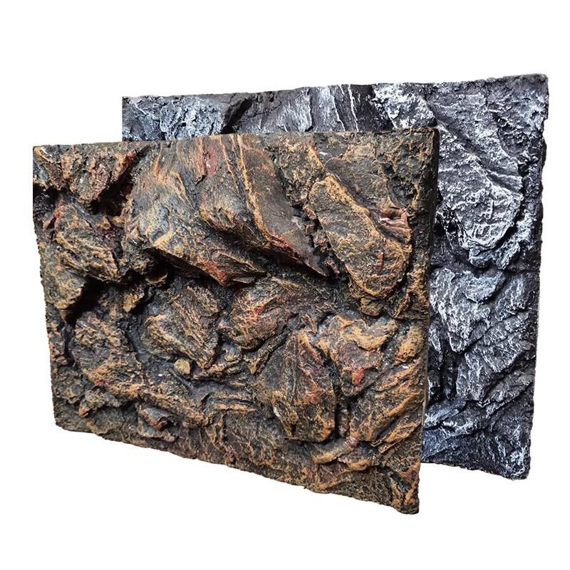 背景板深海鱼缸立体D背景岩石造景拍摄背景模具摆放PU77