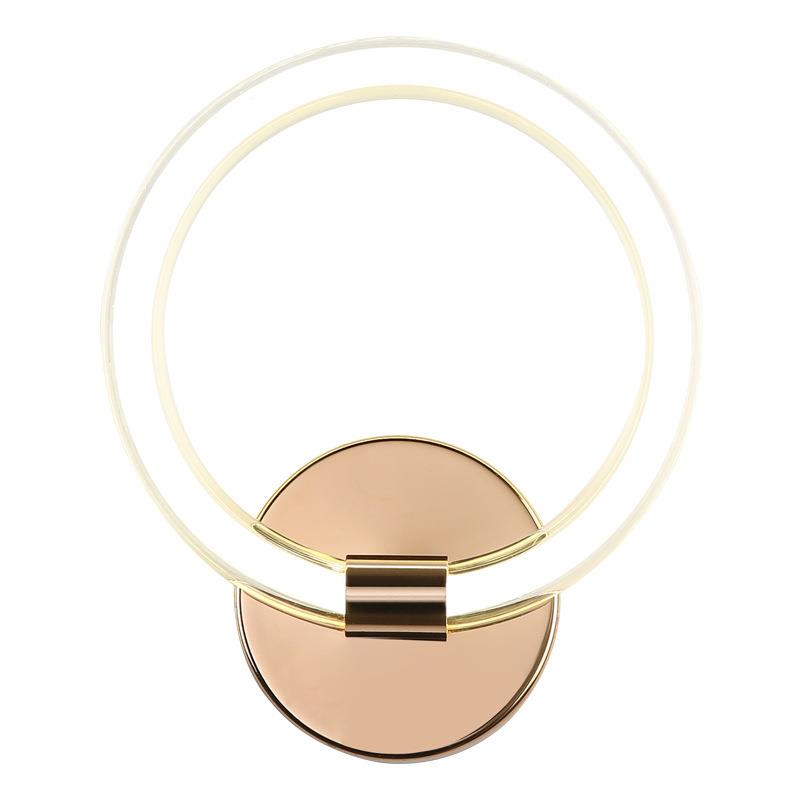 墙20厅25162网红壁灯头床灯简约现代北欧客背景灯圆环形创意过道