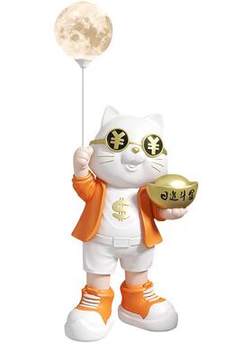 招财猫摆件开业礼物客厅电视柜大型落地装饰品办公室店铺入户乔迁
