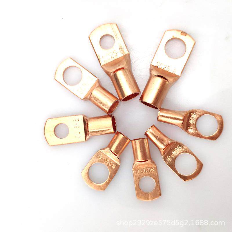 货源130pcs盒装开口铜鼻子SC窥口端子组合电缆铜接线裸端子