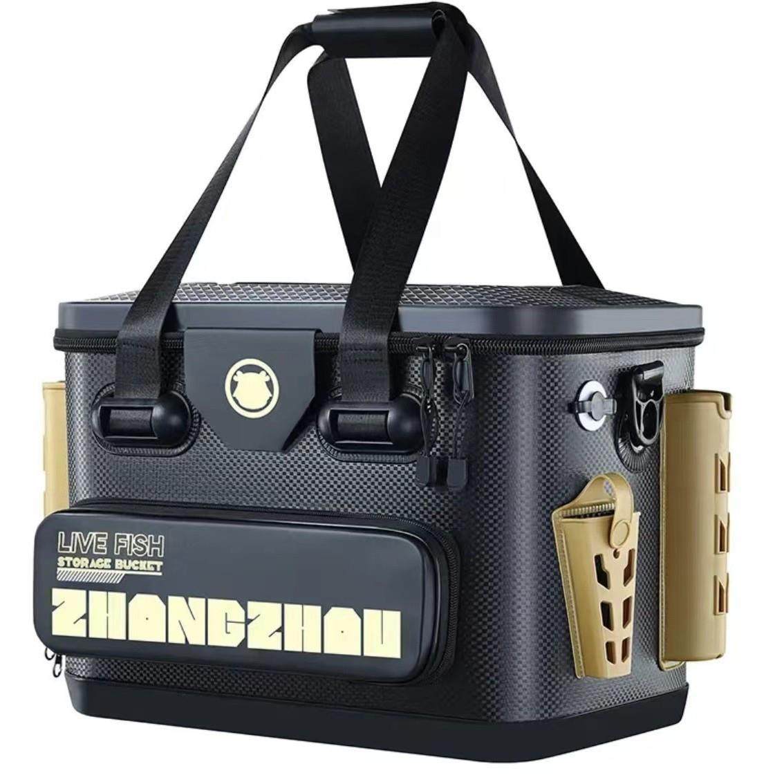 插竿多用途路亚箱鱼包加硬活鱼箱EVA加厚钓鱼桶可坐装鱼桶渔箱