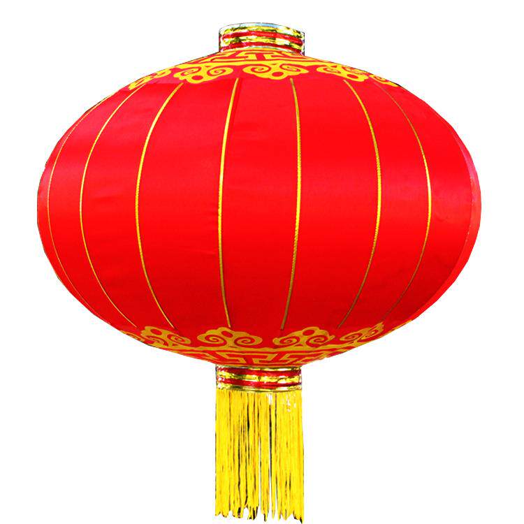 春节大红灯笼铁口绸缎布过年装饰元旦装饰布置新年国庆中秋节挂饰