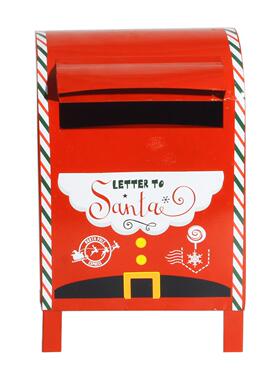 圣诞节装饰木屋信箱邮箱邮筒铁制卧鹿摆件酒吧咖啡厅店铺门口摆饰