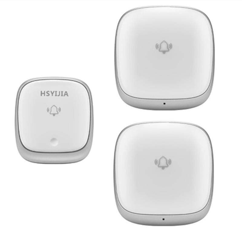 B111一拖二按键自发电家用无线遥控门铃聋哑人强闪光远距离呼叫器