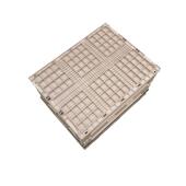 卡其色折叠收纳箱咖啡色便捷式 00塑料箱折叠周转箱 塑料储物500