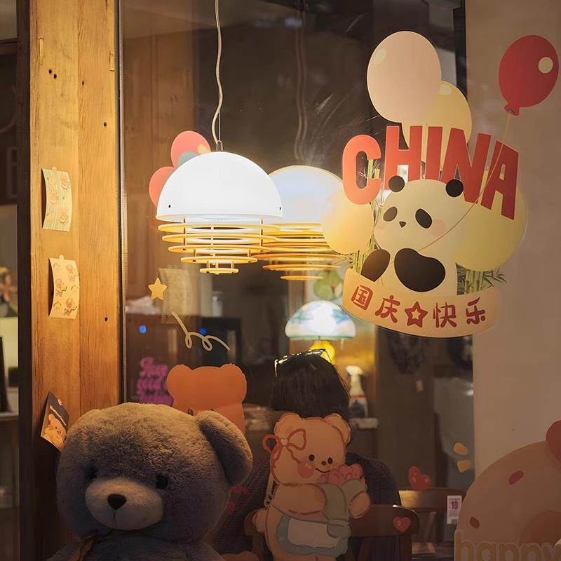 中古奶油风日落橙色餐厅吊灯包豪斯吧台岛台孟菲斯设计师水吧灯