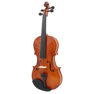 自然亮光普及小提琴实木violin学生儿童初学成人演奏提琴4/4-1/8