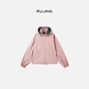 F261DK598 羊皮连帽外套 黑标 RUJING