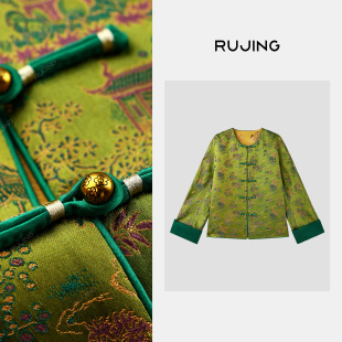 亭台阁楼 黑标65姆米香云纱织锦桑蚕丝醋酸双面穿 黑标 RUJING