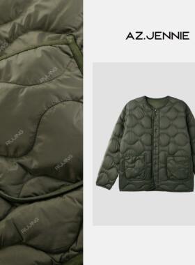 RUJING丨顶奢 90%鸭绒绗缝薄款羽绒服-6191