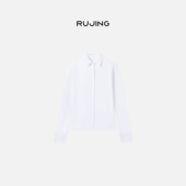 顶奢 平静 你 RUJING 弹力翻领极简衬衫 259TXFG040
