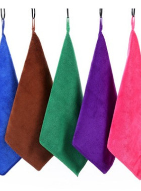 餐厅抹布超细纤维白色35X35加厚吸水不掉毛厨房清洁保洁专用毛巾