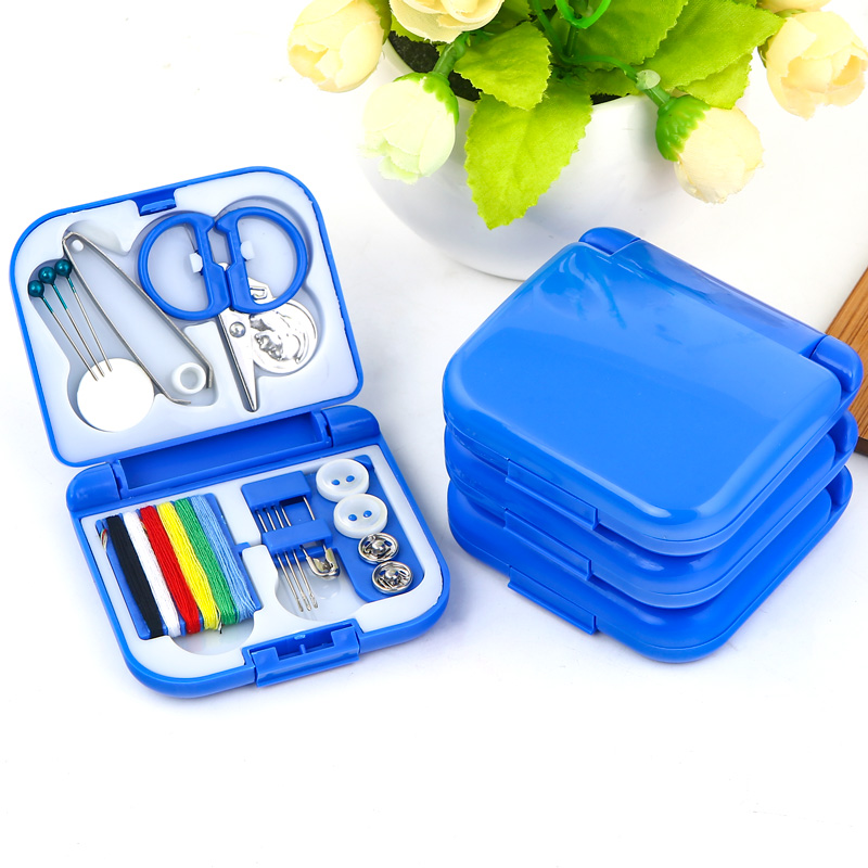 迷你便携式针线盒针线缝纫组合套装缝补手工手缝线旅行用针线盒
