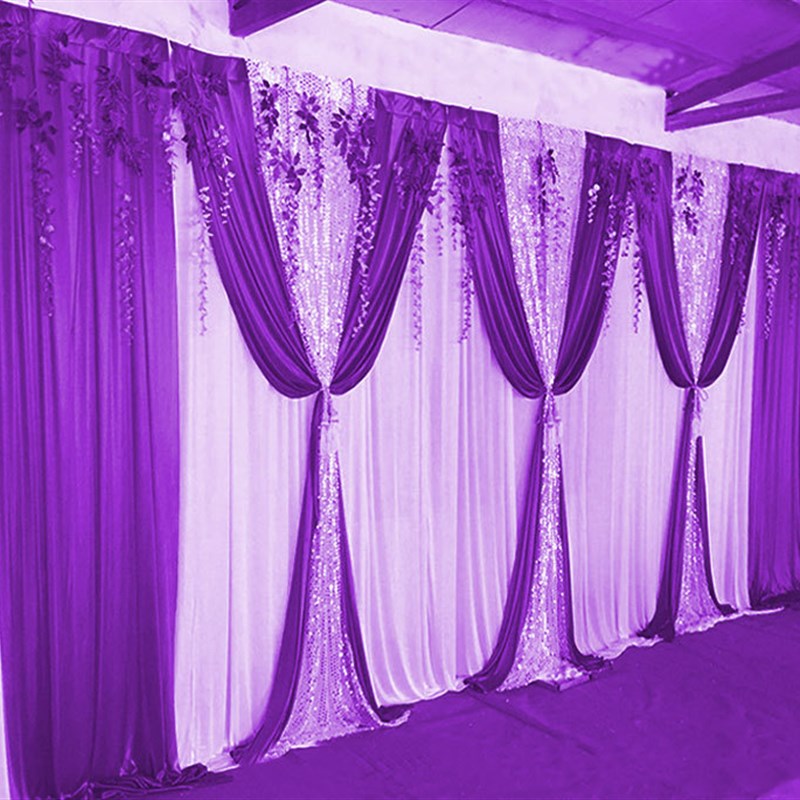 背景纱幔新款婚庆道具中式婚礼布幔帷幔幕布婚礼舞台装饰场景布置