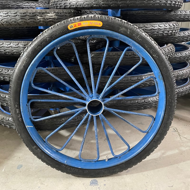 加厚钢筋斗车轮板车车轮架子车胎工地推拉架子车轴承环卫车充气轮