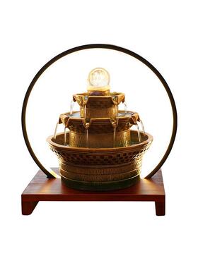 简约室内公室桌面小型循环流水摆件喷泉工艺品客厅装饰品摆件