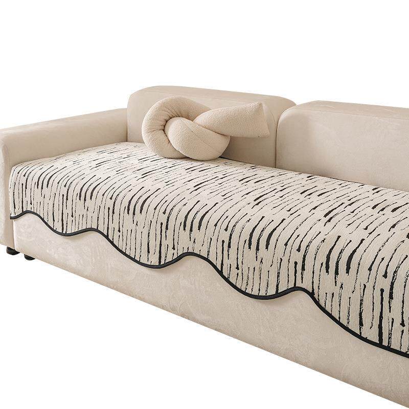 北欧风高级感异形雪尼尔沙发垫四季通用沙发垫子防滑耐脏沙发坐垫