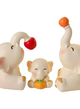 卡通喜庆家居结婚摆件象亲象爱树脂工艺新人结婚客厅桌面布置礼品