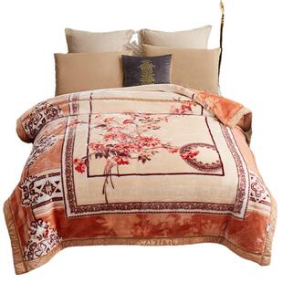 双层加厚拉舍尔毛毯冬季盖毯家用毯子超柔婚庆毛毯礼品