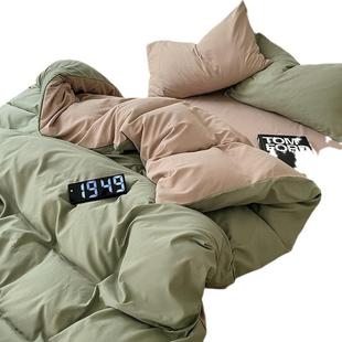 纯色水洗棉被套单件150x200x230cm被罩床上四件套被单三件套床笠