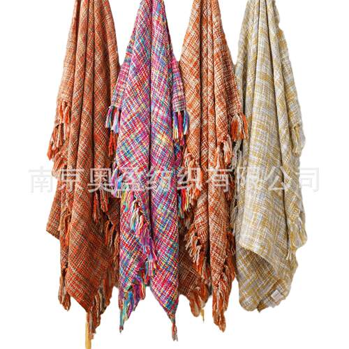 外贸午睡毯盖毯流苏毯子沙发盖毯外单高克重毯子沙发盖毯blanket