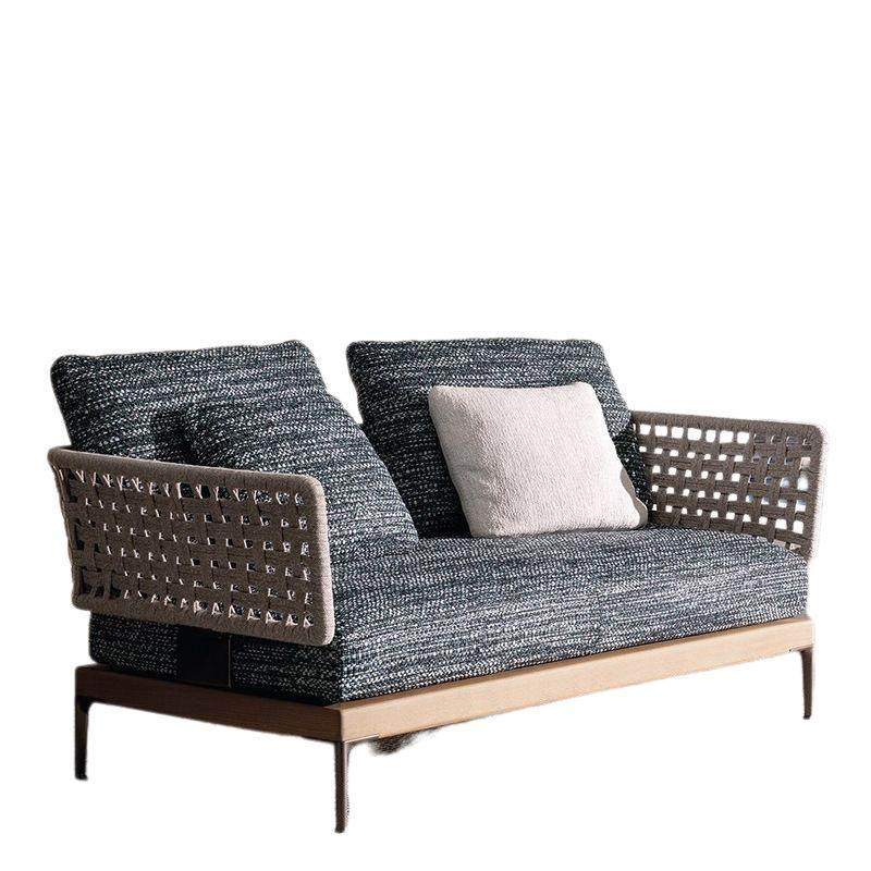 户外藤编沙发组合北欧别墅庭院休闲实木家具阳台防水防晒编绳室外,住宅家具,户外沙发,淘宝优惠券,粉丝福利购,淘宝优惠卷