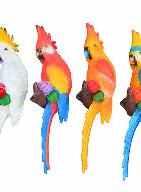 仿真半面壁挂凤头鹦鹉墙壁挂树装饰品工艺品金刚鸟类模型