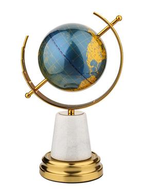 轻奢地球仪大理石摆件高级感家居客厅办公室桌面高档装饰工艺品厂