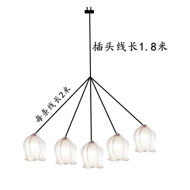 婚庆吊顶装饰灯5头10头铃兰花布艺水滴吊串婚礼商场美陈橱窗背景