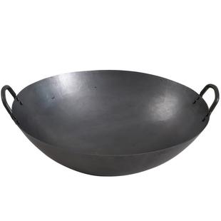 双耳炒锅酒店厨师用老式 爆炒锅商用大号铁锅1.6厚现货炒菜锅