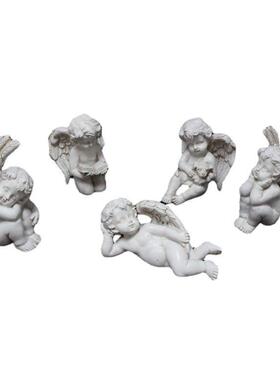 新款天使插件花园小女孩树脂花插摆件微景观园林雕像饰品