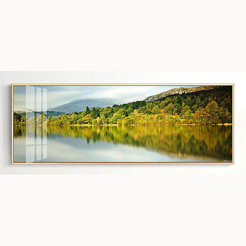 酒店风景装饰画满园春色现清新民宿宾馆卧室床头挂画摄影晶瓷画