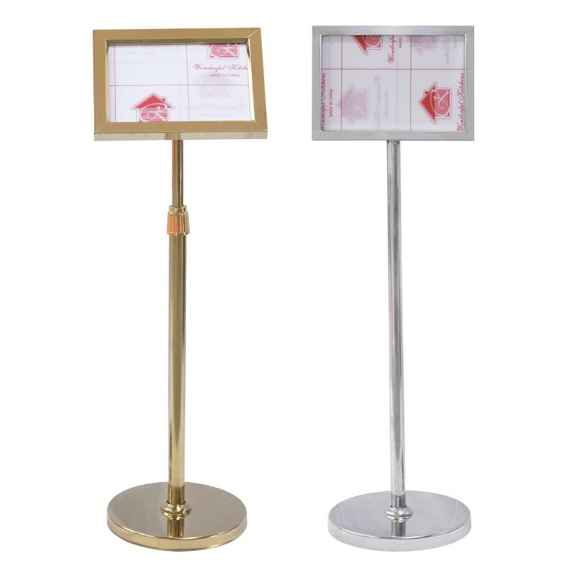 工3厂落水牌导向牌立式户外a地宣传展示架不锈钢立牌a4广告牌