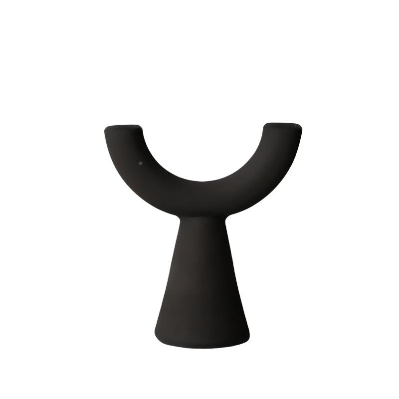 ins风古陶POI瓷烛台烛光晚桌餐蜡烛台用餐客厅桌面软装复家饰品摆