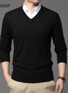 Sweaters wool Autumn for man Sweater men Solid Color Jumper