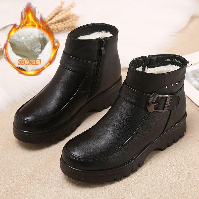 Snow Cotton Shoes For Women With Velvet And Thickened Short