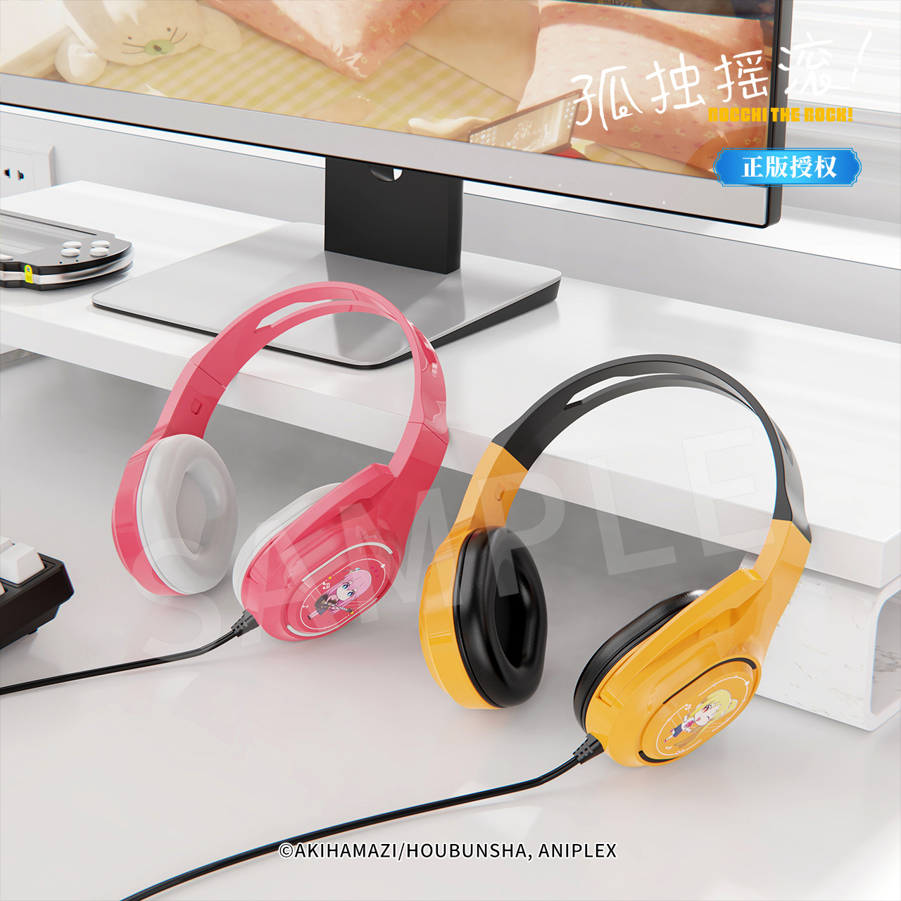 OMAMORI&潮可玩 官方正版 孤独摇滚耳机后藤独虹夏头戴式动漫耳麦