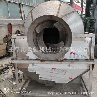 滚筒200斤花生炒货机 黄豆药材全自动炒锅 柴火翻炒机