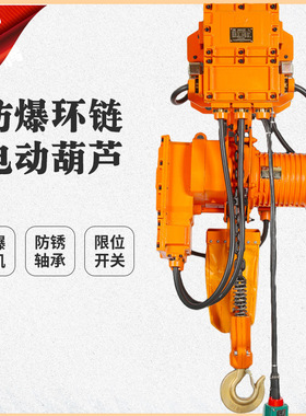 定制运行式气体防爆葫芦1T2T3T5T带跑车环链提升机防爆电动葫芦