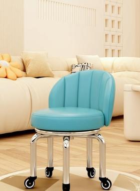 滑轮矮凳万向轮凳子靠背小小板凳家ANZ用带娃可动童儿学步移美缝