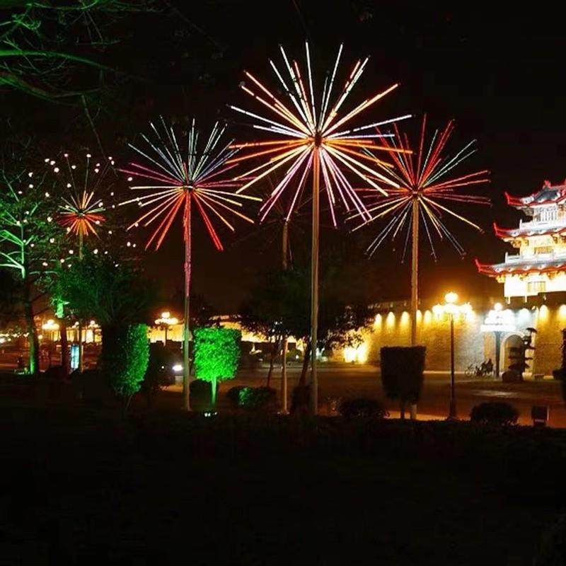 l园ed数码烟花灯爆闪礼灯花灯户外1立彩灯公亮化景观装杆饰夜景灯