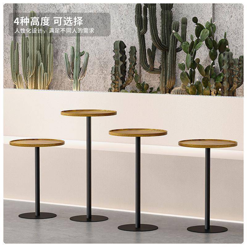 实木小圆桌茶几原木色客无品牌/厅台床头角几约设计简师款阳商用