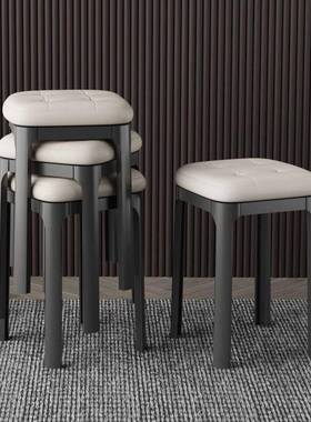 客厅可叠放子23303家凳用软包餐方凳简约尚桌凳卧室化妆凳休闲时