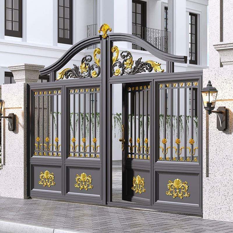 庭院院门铝农村自新款合金开门外合农村大门年铝金户202FAV4门户