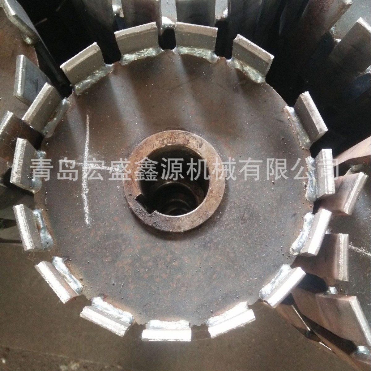 抛丸机提升带轮  钢制提升机轮 维修更换 铸造机械选宏盛鑫源图片