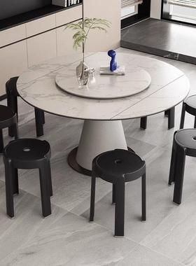 202加5用新款塑料34541凳子厚家特厚现久代简约可叠放坐舒服高圆